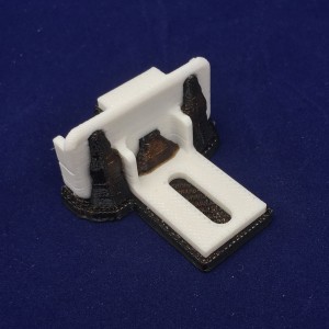 White Clip with Printed Support Structure